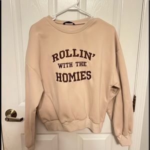 embroidered sweatshirt